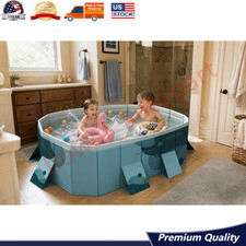 Foldable Swimming Pool Above Pool Adult Kiddie Pool Outdoor Rectangular 2.1M-3M