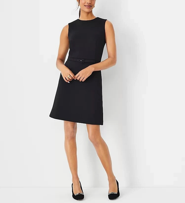 Ann Taylor Women`s $149 The Petite Belted A-Line Dress in Double Knit size  10P | eBay