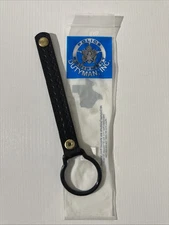 Dutyman #3021 Basketweave Leather D Cell Flashlight Strap Gold Snap NEW!