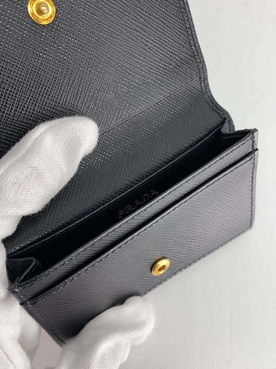 PRADA SAF METAL ORO NERO CARD CASE FLEECE BLK 1MC122 thumbnail 5