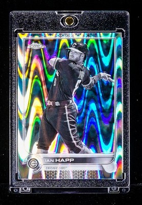 Ian Happ RARE BLACK & WHITE WAVE REFRACTOR INVESTMENT CARD Chicago Cubs SP
