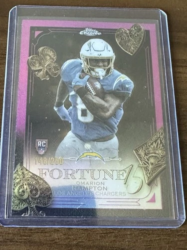 2025 Topps Chrome Omarion Hampton Pink Refractor (RAW)