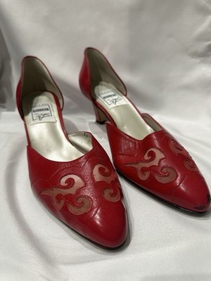 Designs for RJS Red Leather Heels with Cutout Design size 11 made in Spain