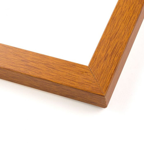 14x14 Flat Walnut Brown Wood Picture Frame UV Acrylic and Foam Board
