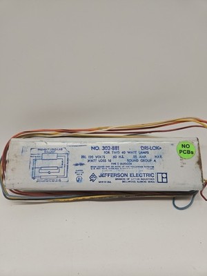Jefferson Electric 302-881 Lead Lag Fluorescent Ballast Open Box 120V 40W No PCB