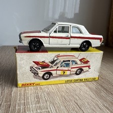 Dinky Toys 205 White/Red Lotus Ford Cortina Rally Car. Boxed