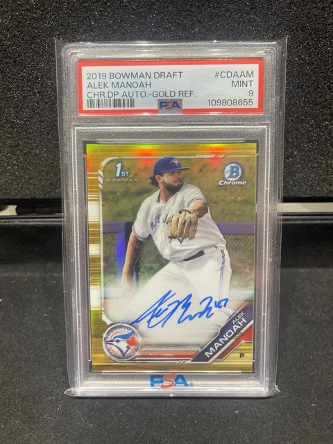 Alek Manoah 1st Bowman Chrome Auto Gold Refractor /50 PSA 9 - 2019 Bowman Draft