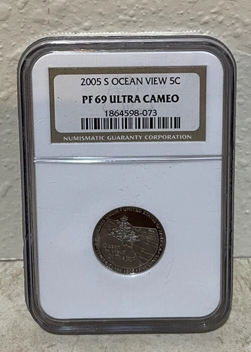2005-S Proof Jefferson Nickel (Ocean View) Graded PF69 Ultra Cameo by NGC