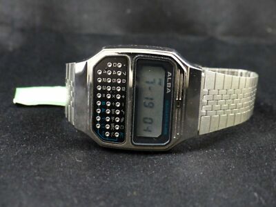 NOS VINTAGE ALBA (por SEIKO pulsar) RELOJ DE ALARMA DE