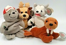 Coca Cola Bean Bag Plush Lot Of 4 Stuffed Toys 1997 Husky Walrus Reindeer Seal