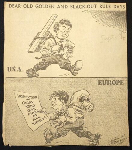 1939 Bruce Russell WWII World War 2 II Political Cartoon Newspaper Clipping  L | eBay
