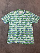 Columbia PFG Shirt Mens Large Fishing Hawaiian Fish Marlin Vented Button Up