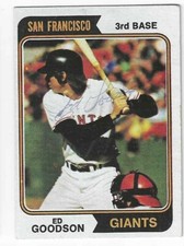 Ed Goodson Signed 1974 Topps Card / Autographed