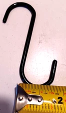 S HOOKS 10 PC. S HOOK  PVC COATED BLACK  (5") INCH STEEL  PLANT S-HOOK