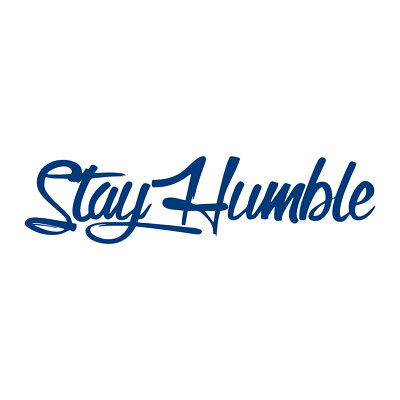 Stay Humble Sticker - 7" White Vinyl Decal For Honda, WRX, JDM & Drift Cars
