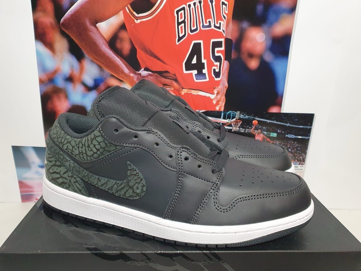 Air Jordan 1 SE Low Black Elephant Leather Sneakers FB9907-001 Mens Size 11.5 Air Jordan 1 Low  main image 3