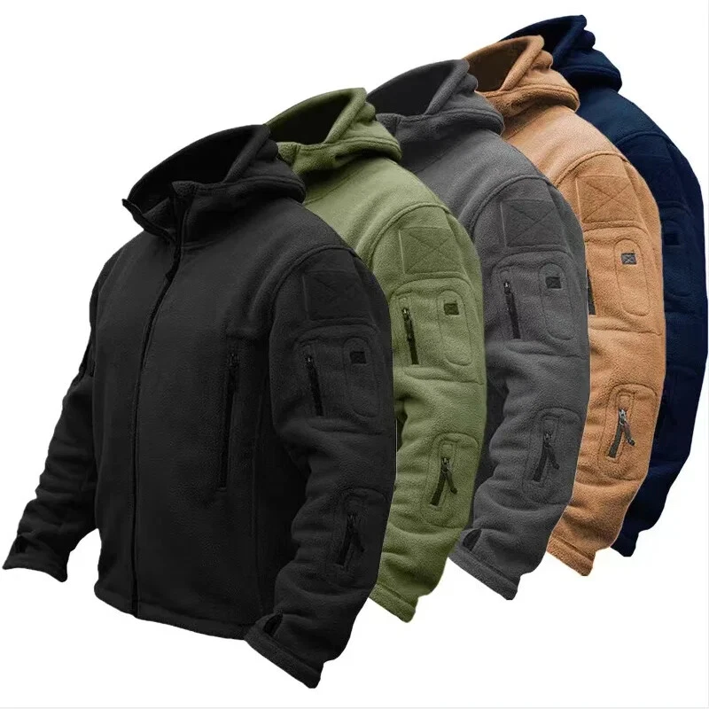 Men’s Thermal Fleece Jacket Softshell Windproof Hooded Coat Outdoor Winter Wear
Opens in a new windo