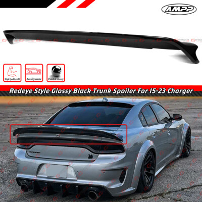 FOR 15-23 DODGE CHARGER AMPP REDEYE STYLE GLOSS BLK HIGHKICK TRUNK SPOILER WING