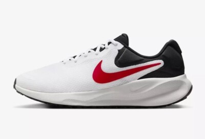 Nike Revolution 7 White Fire Red Black FB2207-102 Men's 11.5 | eBay