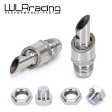 2X Universal SS EVAC Exhaust Vacuum Scavenger Crank Case Vent Kit Catch Can Vent