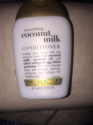 OGX Nourishing Coconut Milk Conditioner – Feuchtigkeitsspendende Haarspülung Mit Kokosmilch & Öl, 2x 88,7ml Reisegröße