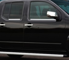 Set guarnizioni battitacco porta laterale cromato per Nissan Navara D40 (2005-14)