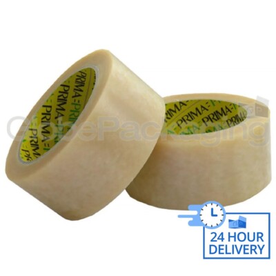 72 Rollen SCHWERLAST VINYL KLAR Verpackungsband 48 mm x 66M - PRIMA MARKE * 24 STUNDEN*