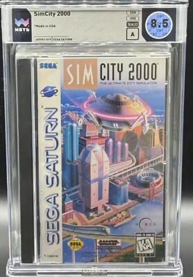 SimCity 2000 Sega Saturn Jewel Case Longbox Sealed New WATA 8.5 A Graded POP 1