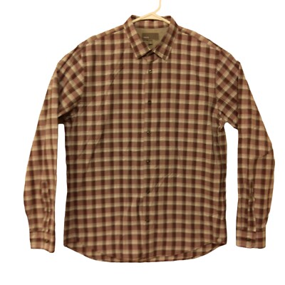 vince dress shirts Vince shirt mens L Large purple plaid button long sleeve casual dress  cotton