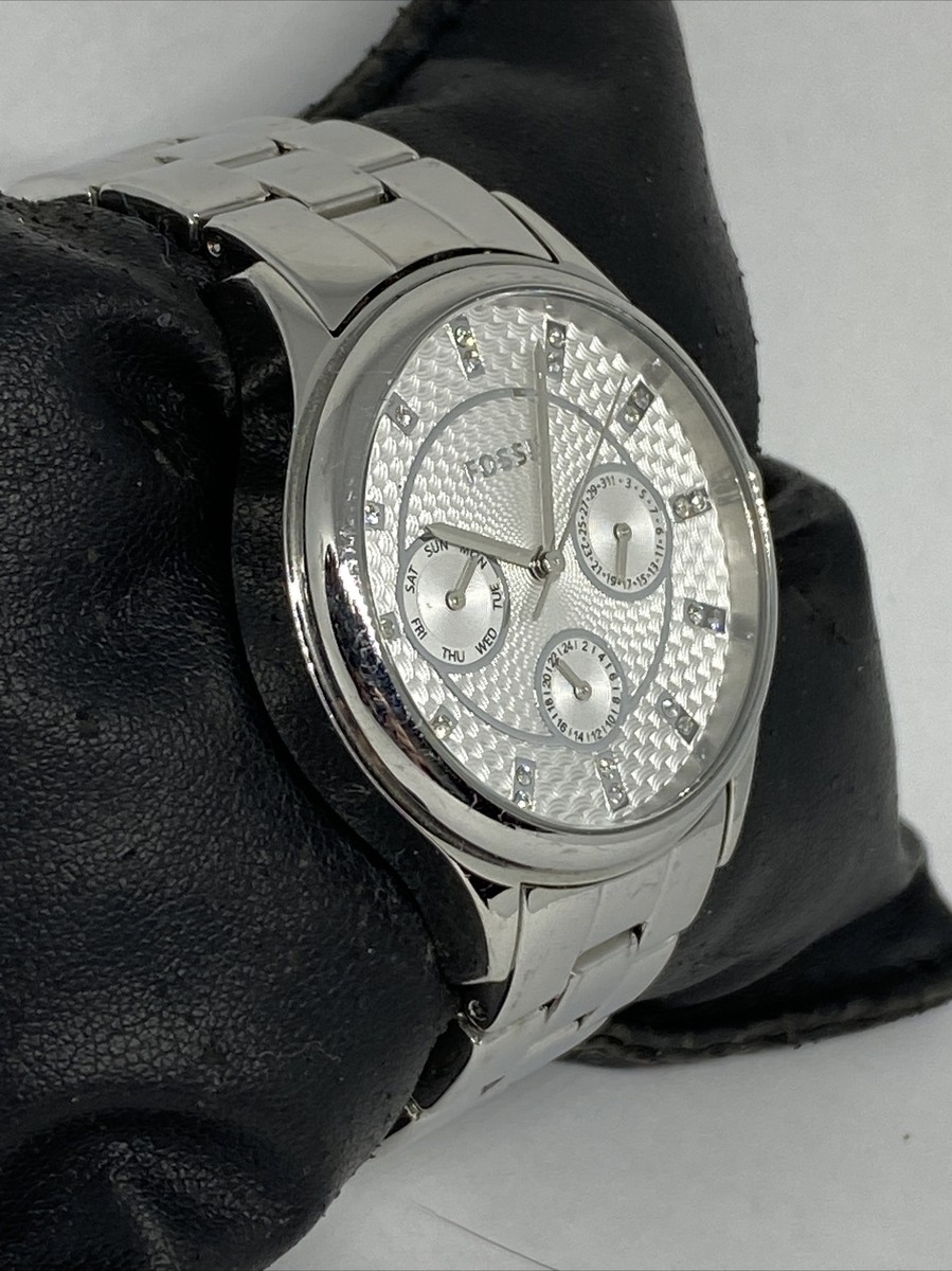 Modern Sophisticate Fossil Damenuhr Edelstahl Silber Fossil