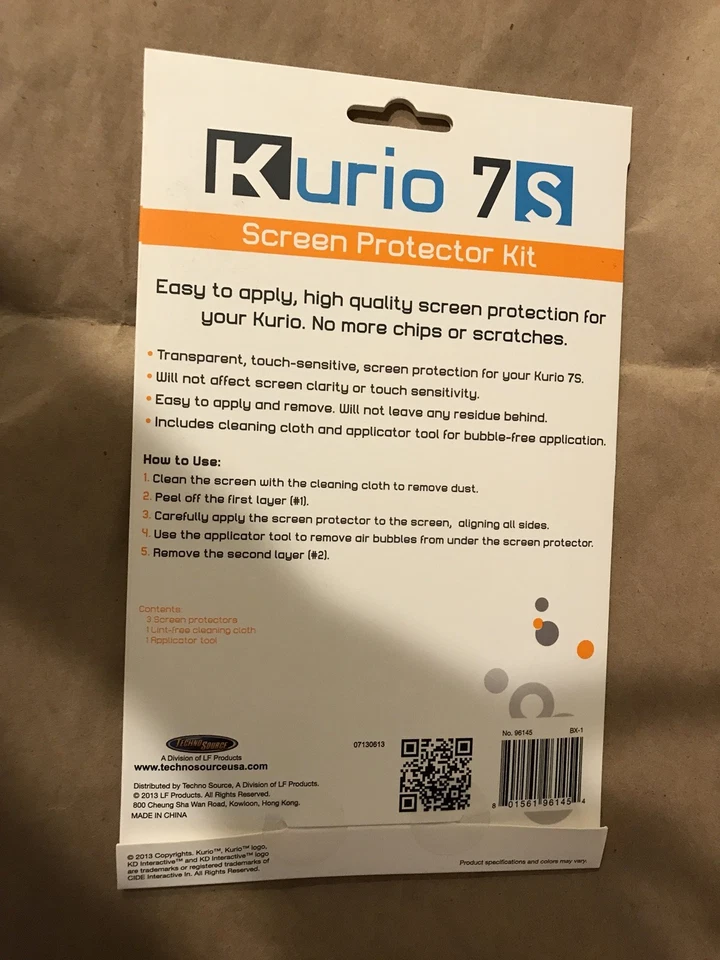 Kurio 7S Screen Protector Kit NEW SEALED - Image 2 of 2