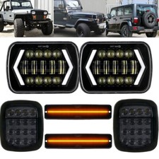 For Jeep Wrangler Yj 87-95 Headlights Led Front Fender Side Marker Tail Lights For Jeep Wrangler Yj 87-95 Headlights Led Front Fender Side Marker Tail Lights