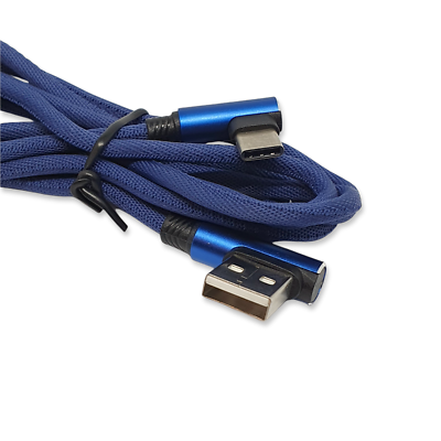 CABBRIX USB-C Kabel 90° Gewinkelt – 1,5 M, Geflochten, Schnellladefähig, Für Gaming & Auto