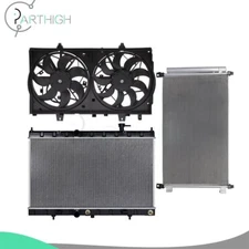Dual Cooling Fan and Radiator Condenser Car Electric For 2014-2018 Nissan Rogue