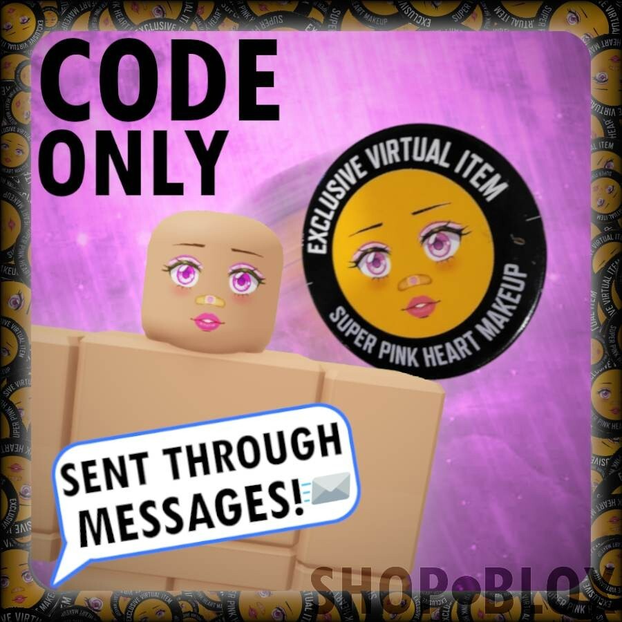 ROBL0X cSapphire Super Pink Heart Make Up FACE Toy Code Sent
