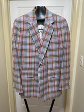 Vintage Pre  76 Jos. A. Bank Men's Multicolor Cotton Summer Blazer US 42 LNWOT
