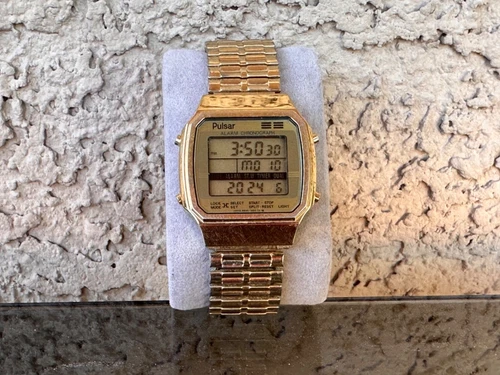 Vintage Men’s 1984 Seiko Pulsar Digital Chronograph Watch W040-5000 Tested Works