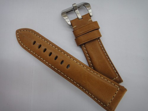 Larger wrist size Genuine Leather Band Strap (FITS) PANERAI 26mm 24mm 22mm - Picture 8 of 11