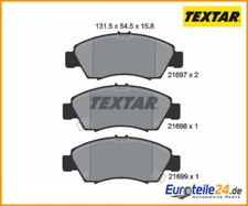 Brake pad set, disc brake Textar 2169701 for Honda logo