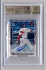 RUSNEY CASTILLO 2015 BOWMAN CHROME FINEST MINI REFRACTOR AUTO RC BGS 9.5 10