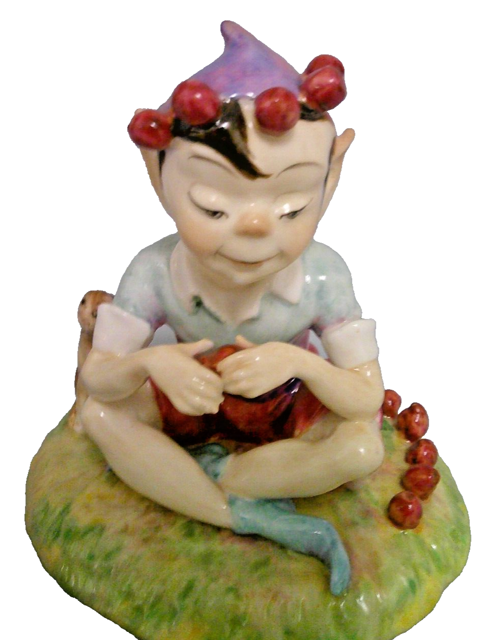 Very Rare Paragon Figure A Cross Legged Pixie Sitting Beside A Rabbit ...