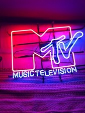 New Music Television Neon Light Sign 20"x16" Beer Lamp Decor Man Cave Glass
