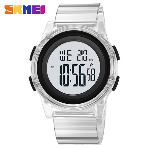 SKMEI Herren LED Uhr Transparent Elektronische Armbanduhr Digital Sportuhren Jungen - Bild 24 von 31