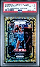 2024 PRIZM MONOPOLY WNBA #68 ANGEL REESE /500 GOLD MILLIONAIRE SHIMMER PSA 10