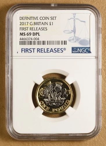 2017 Great Britain One Pound 'From Definitive Coin Set' NGC MS69DPL
