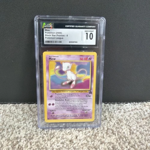 2000 Pokemon League Black Star Promo MEW Non Holo #8 CGC 10 GEM MINT