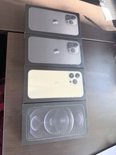 4 OEM Empty Boxes for iPhone 12 PRO and 13 PRO. All with charging cables.