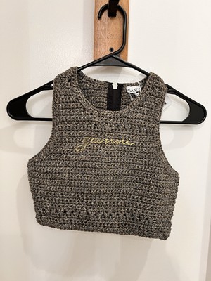 GANNI Sweater Vest Black/Gold Luxury High-End  Danish Fashion Label Size 32