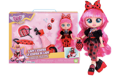 Cry Babies BFF Lady's Scooter 7.8 Inch Doll Multicolor New with Box