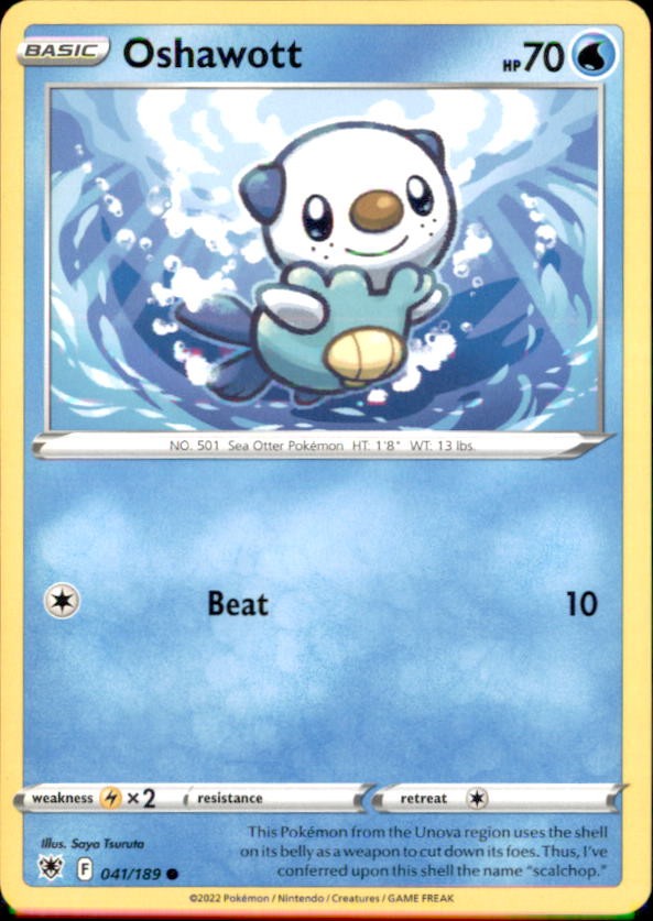 Pokemon Oshawott 41/189 Astral Radiance Non-Holo 3 Card Lot